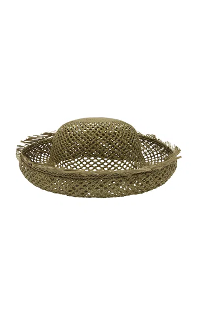 Alemais Alémais Straw Sailor Hat In Green