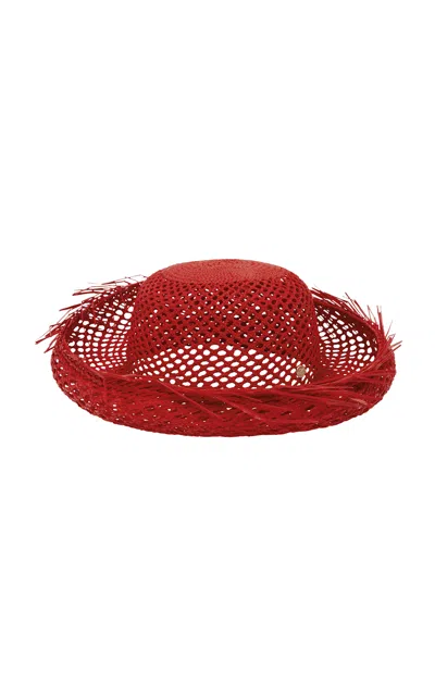 Alemais Alémais Straw Sailor Hat In Red
