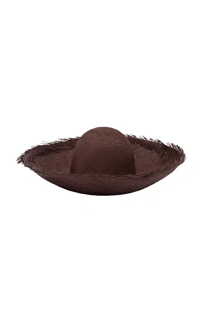Alemais Alémais Straw Wide Brim Sunhat In Brown