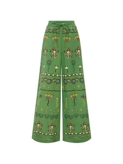 Alemais Sun Dancer Pants In Green