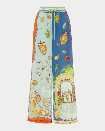 Alemais Surrealist Summer Pants In Multi