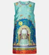 Alemais Surrealist Summer Crepe Mini Dress In Multicoloured