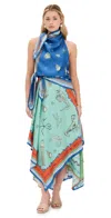 Alemais Surrealist Summer Scarf Midi Dress Multi In Multi
