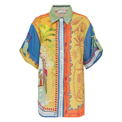 Alemais Surrealist Summer Shirt In Multi