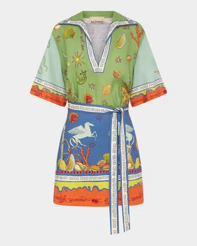 ALEMAIS SURREALIST SUMMER V MINI DRESS