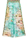 Alemais Swell Printed Silk Twill Pants In Multicolor