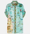 Alemais Swell Printed Silk Twill Shirt In Multicoloured