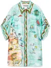 Alemais Swell Printed Silk Twill Shirt In Multicolor