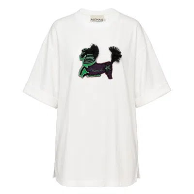 Alemais Tangible Love Embroidered Tee In White