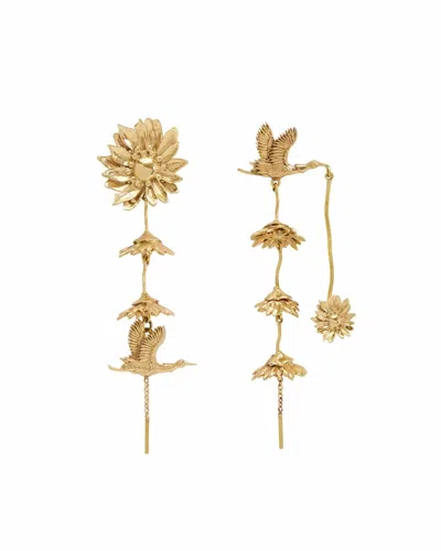 Alemais Team Spirit Daisy Crane Earrings