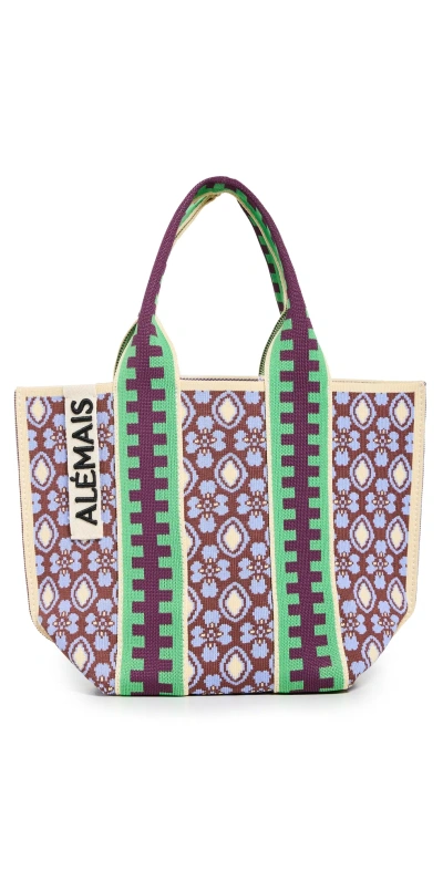 Alemais Teja Jacquard Mini Tote Multi In Purple