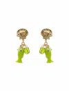 Alemais Tesori Fish Charm Drop Earring In Gold