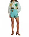 Alemais Tiger Short In Blue In Multi