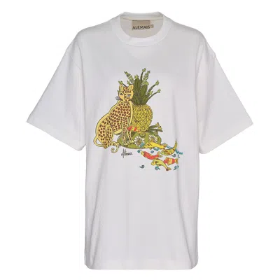 Alemais Tiger Tee In White