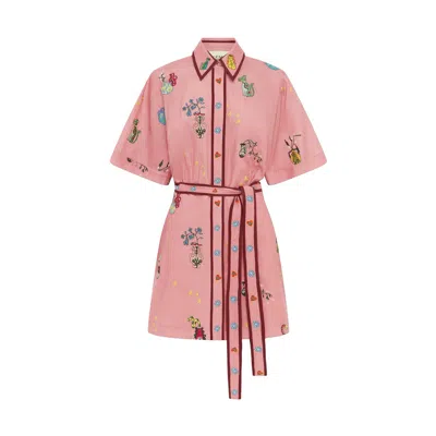ALEMAIS TIMMY EMBROIDERED MINIDRESS