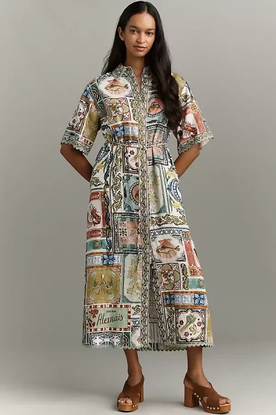 Alemais Tommasina Linen Shirt Dress In Multi