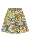 Alemais Patchwork Mini Shorts And Pockets In Multi