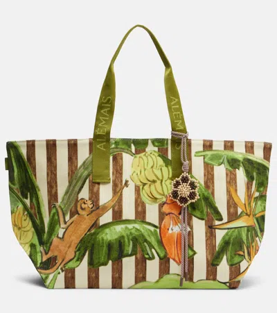 Alemais Toucan Tango Large Canvas Tote Bag In Multi