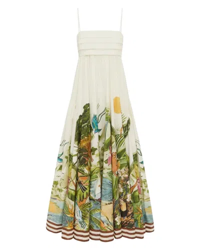 Alemais Toucan Tango Midi Dress In White