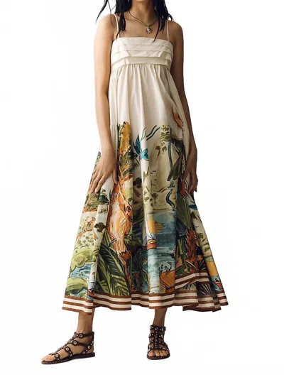 Alemais Toucan Tango Midi Dress In White
