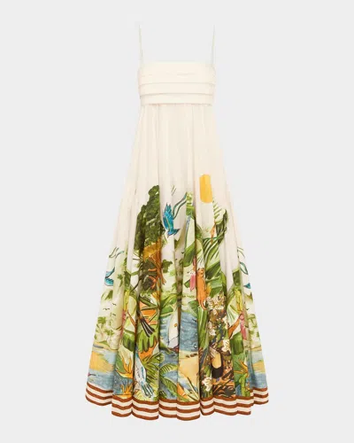 Alemais Toucan Tango Midi Dress In White