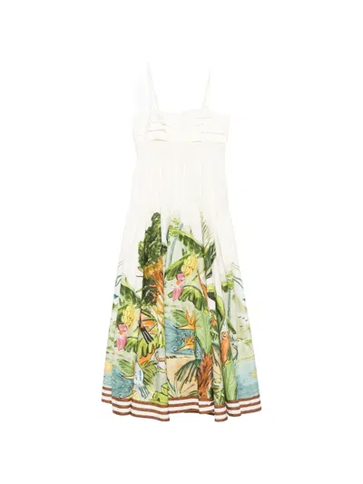 Alemais Toucan Tango Midi Dress Straps In White