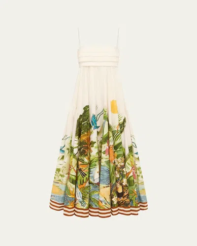 Alemais Toucan Tango Midi Dress In White