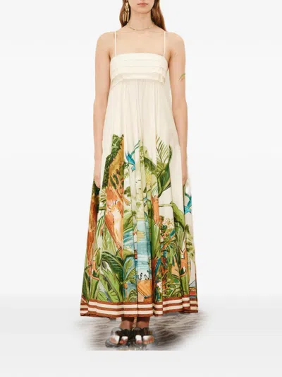 Alemais Toucan Tango Midi Dress In White