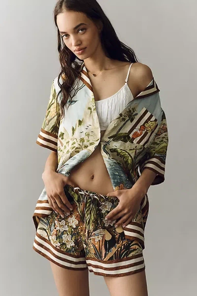 Alemais Toucan Tango Shorts In Green
