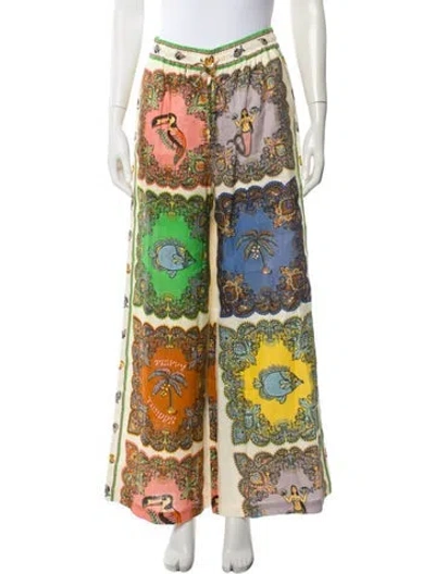 Pre-owned Alemais Trippy Troppo Wide Leg Pants W/ Tags In Neutral