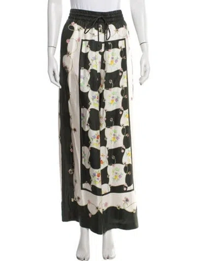 Pre-owned Alemais Venus Wide Leg Pants In Green