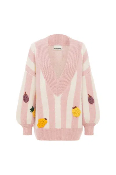 Alemais Villa Oversized Knit Jumper In Pink