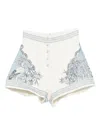 Alemais Villa Romantica Printed Shorts In Sand