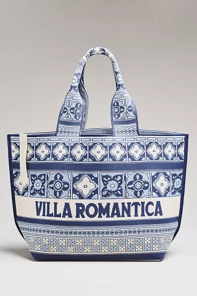 Alemais Villa Romantica Jacquard Maxi Tote Bag In Blue
