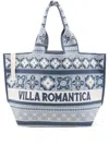 Alemais Alémais Villa Romantica Jacquard Maxi Tote Bags In Blue