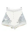 Alemais Villa Romantica Printed Shorts In Blue