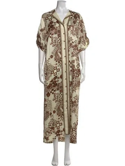 Pre-owned Alemais Vinnie Shirt Dress Long Dress W/ Tags W/tags In Neutral