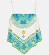 Alemais Vivianna Printed Top In White
