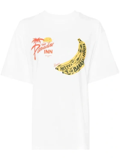 Alemais Banana Cotton T-shirt In White