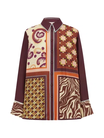 Alemais Wilson Mix-print Shirt In Multi