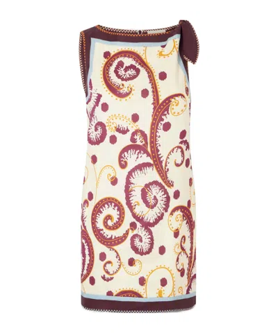 Alemais Wilson Floral-print Linen And Silk-blend Twill Mini Dress In Multi