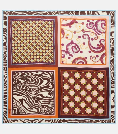 Alemais Alémais Wilson Printed Silk Twill Scarf In Multi