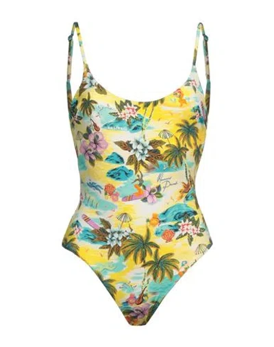 Alemais Alémais Woman One-piece Swimsuit Yellow Size Xs Recycled Nylon, Elastane