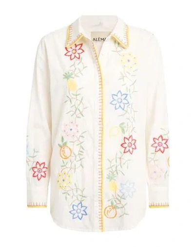 Alemais Alémais Woman Shirt White Size 10 Organic Cotton In Multi