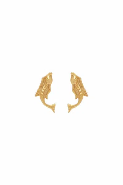 Alemais Women's Fish Studs In Gold