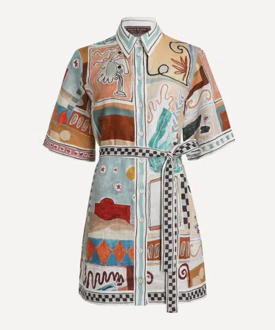 Alemais Women's Michelle Mini Shirtdress In Multi
