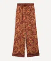 Alemais Floral-print Drawstring Trousers In Brown