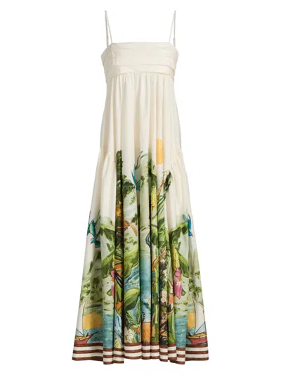 Alemais Toucan Tango Midi Dress In White