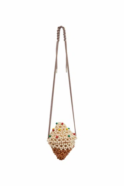 Alemais Women's Wood Bead Gelato Mini Bag In Beige Multi