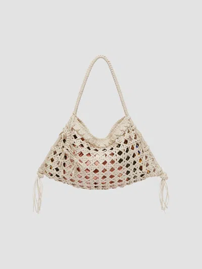 Alemais Women's Woven Maxi Leather Tote Bag In Ivory